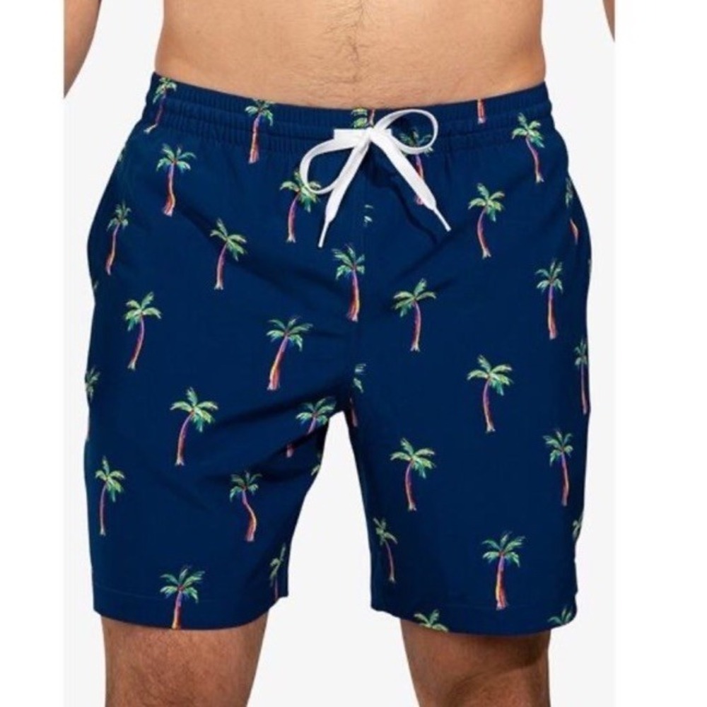 Chubbies The Midnight Palms Swim Shorts 5.5" Inseam Mens Large Blue Palm Tree